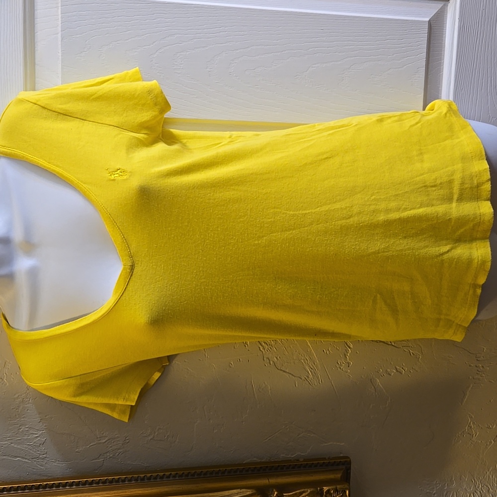 Ralph Lauren Yellow V-Neck Short Sleeve Tee